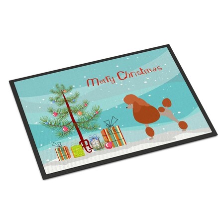 Carolines Treasures Royal Poodle Christmas Indoor or Outdoor Mat - 18 x 27 in. BB8473MAT